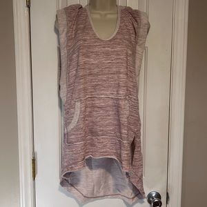 Mur Mur Sleeveless Hooded Longline Cooldown Cotton Coverup | Size Large
